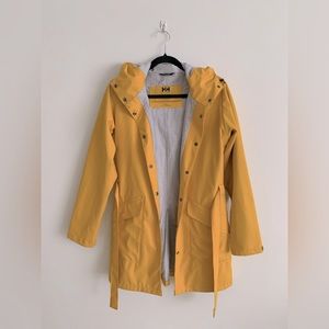 Yellow Helly Hansen rain coat, size S